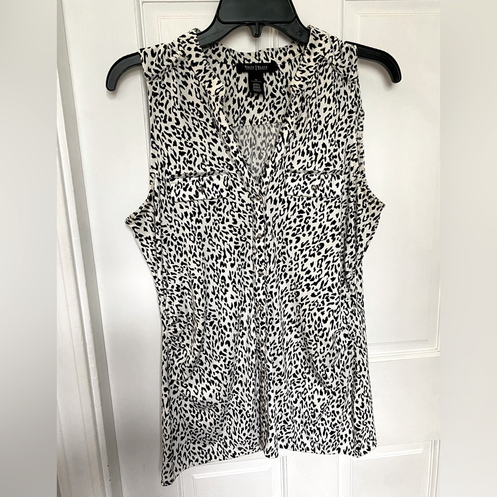 White House Black Market.  Size Medium. Leopard Blouse